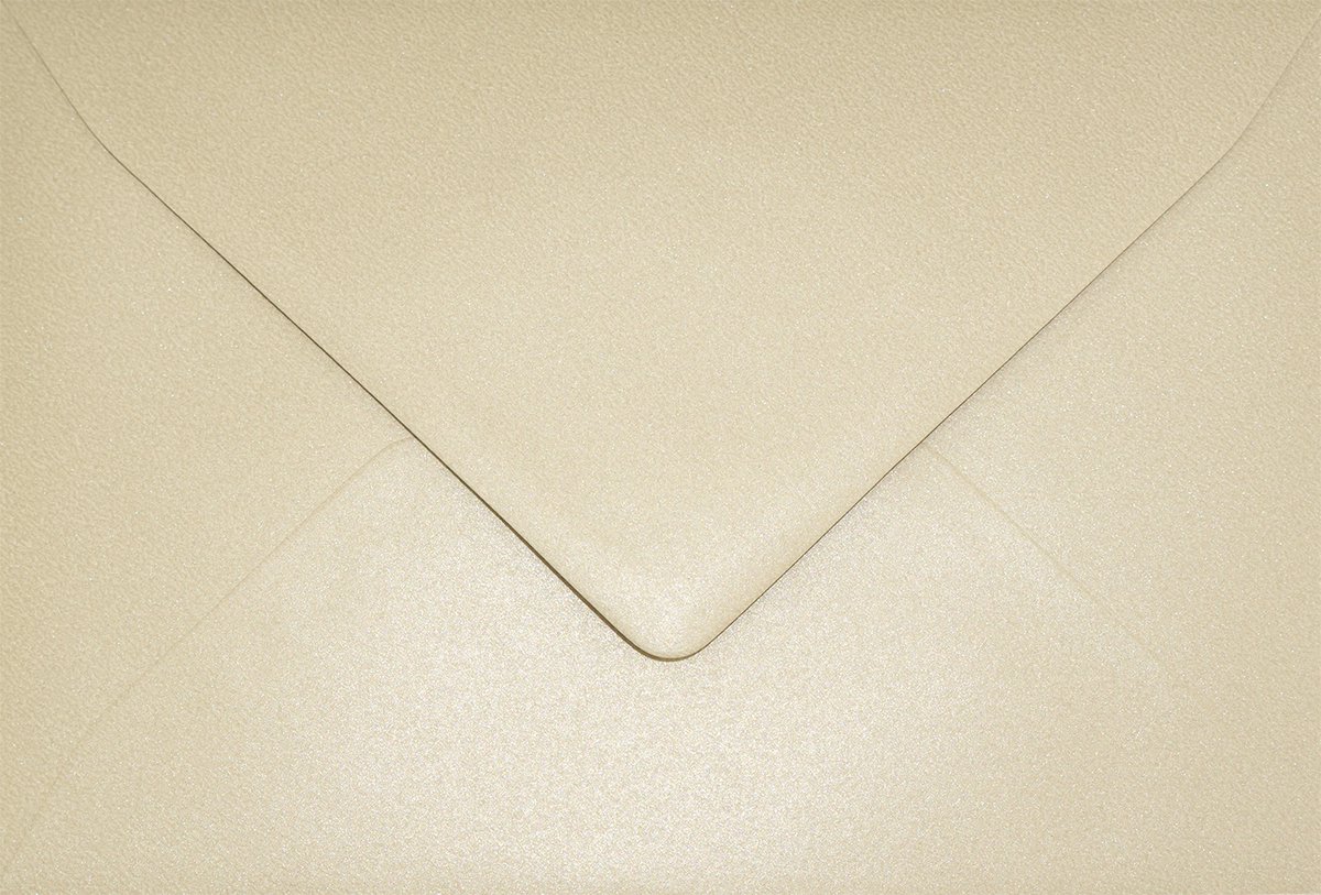 Metallic (parelmoer) Beige enveloppen A6 - 125 x 175 mm - B6 - 25 stuks - NK natgelijmde - 120 gram - Aster Metallic - Netuno