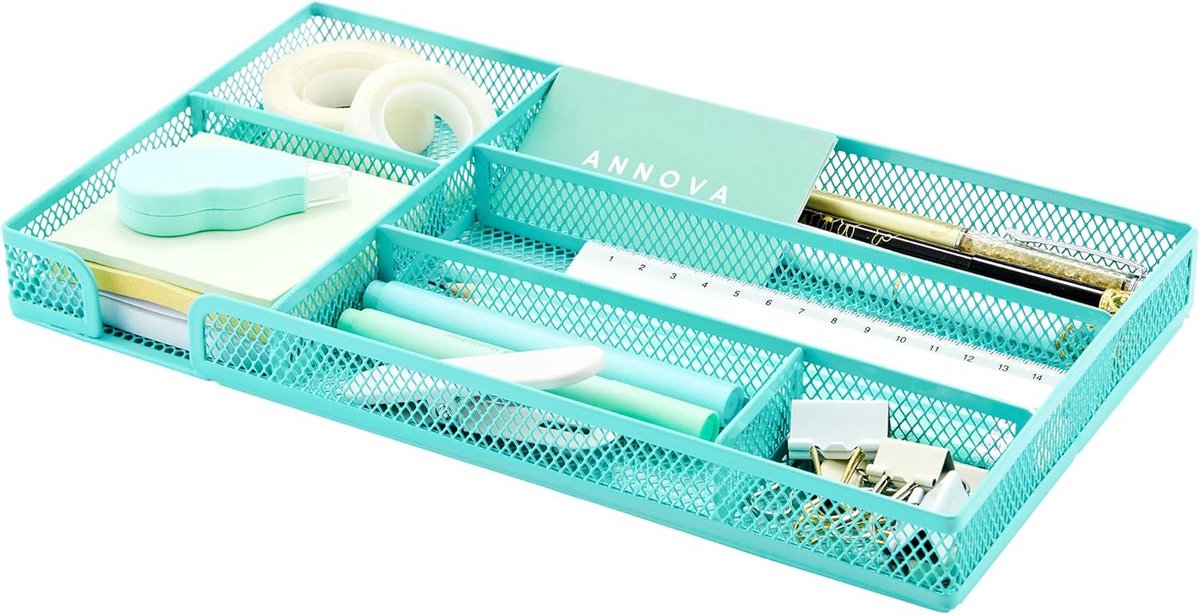 Metalen Lade Organizer Met Vakjes voor Bureau en Kantoorartikelen