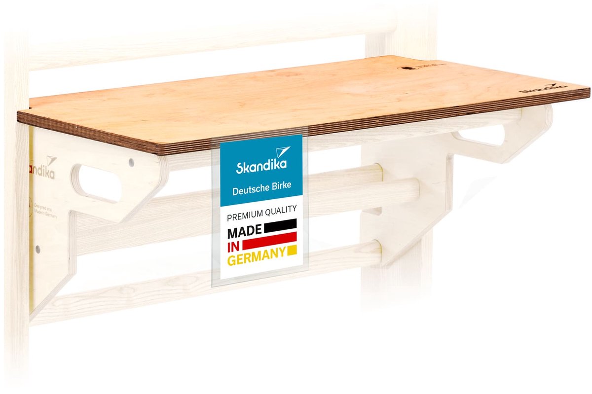 Skandika tafelblad Vira - Houten tafelblad, accessoire voor klimrek en optrekstang, Made in Germany, van massief hout, bevestiging zonder boren | Sta-bureau, werktafel home office