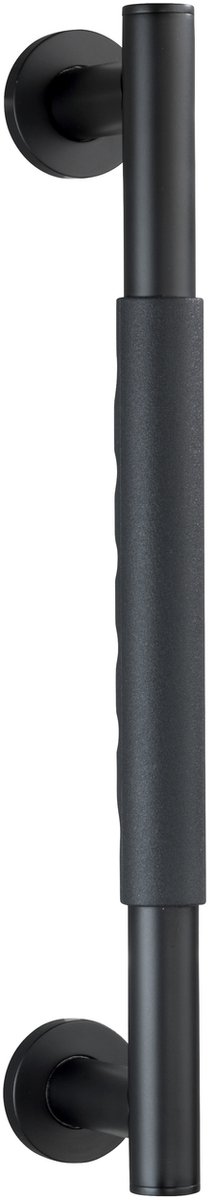 WENKO Wandgreep Secura 40cm zwart RVS met anti-slip softtouch handvat - Veiligheidsgreep - Wandbeugel - Badgreep - Belastbaarheid max. 120 Kg - TÜV getest, gekeurd en gecertificeerd - Zwart