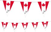 Canada vlaggenlijn - 3,5 meter - papier - decoratie slinger - Feestartikelen/versiering - Canadese vlaggetjes