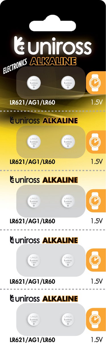 Uniross Alkaline Coin Cells AG1 10 pack