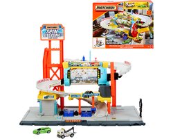 foto van Mattel speelgoed wasstraat speelset met auto’s - interactief autospel.