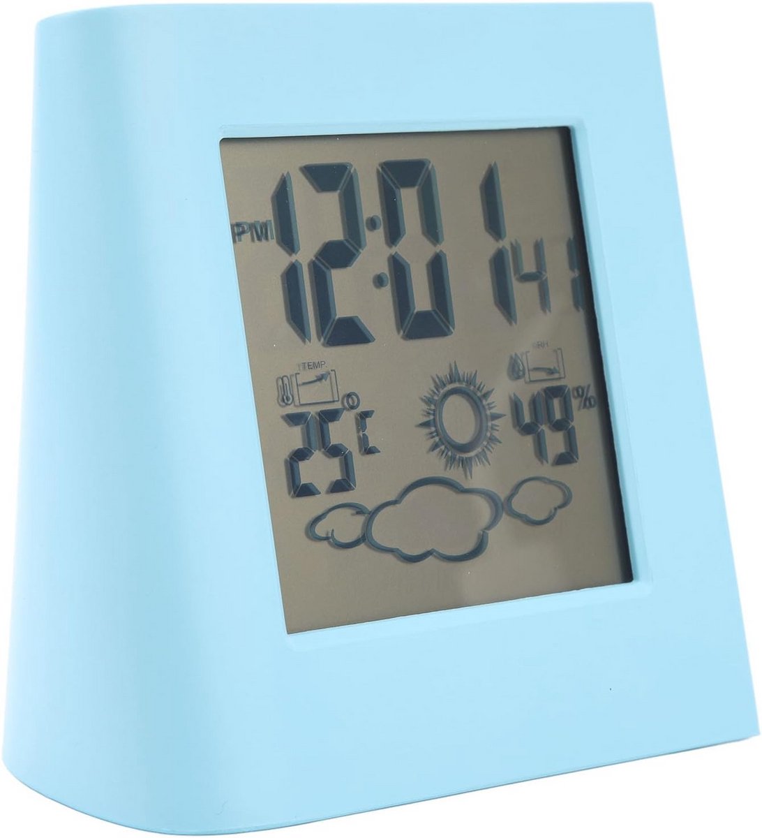 Digitale Wekker met Zonpaneel - Eco-vriendelijke Oplader & Weerstation Functie