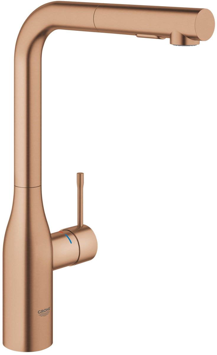 GROHE Essence New keukenkraan – uittrekbare handdouche - warm sunrise geborsteld - 30270DL