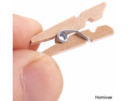 Homivae Mini Wasknijpers Hout 25 mm – 50 Stuks – Decoratief & Knutselen