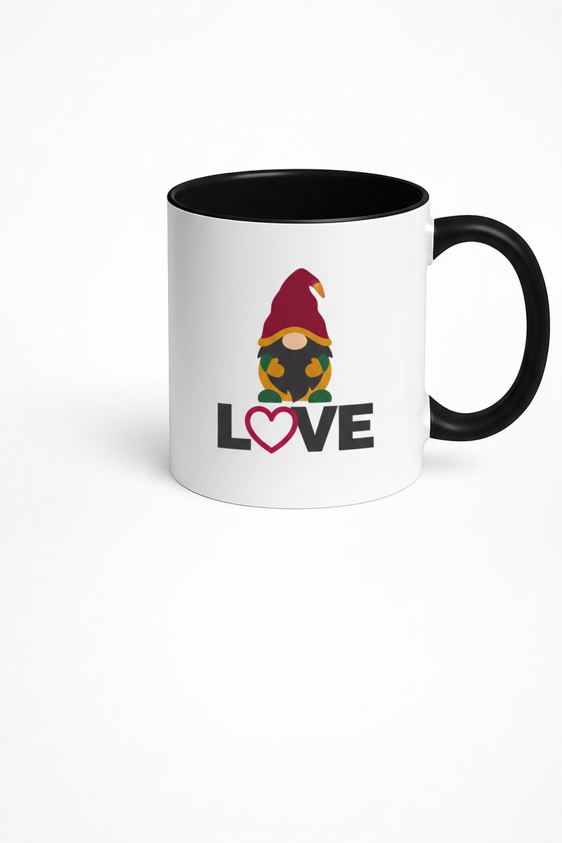 Liefde Kabouter Mok met Hart – Unieke Design Beker voor Koffie & Thee
