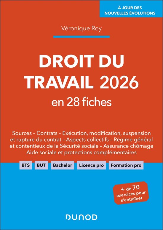 Droit du travail 2026 en 28 fiches - cover