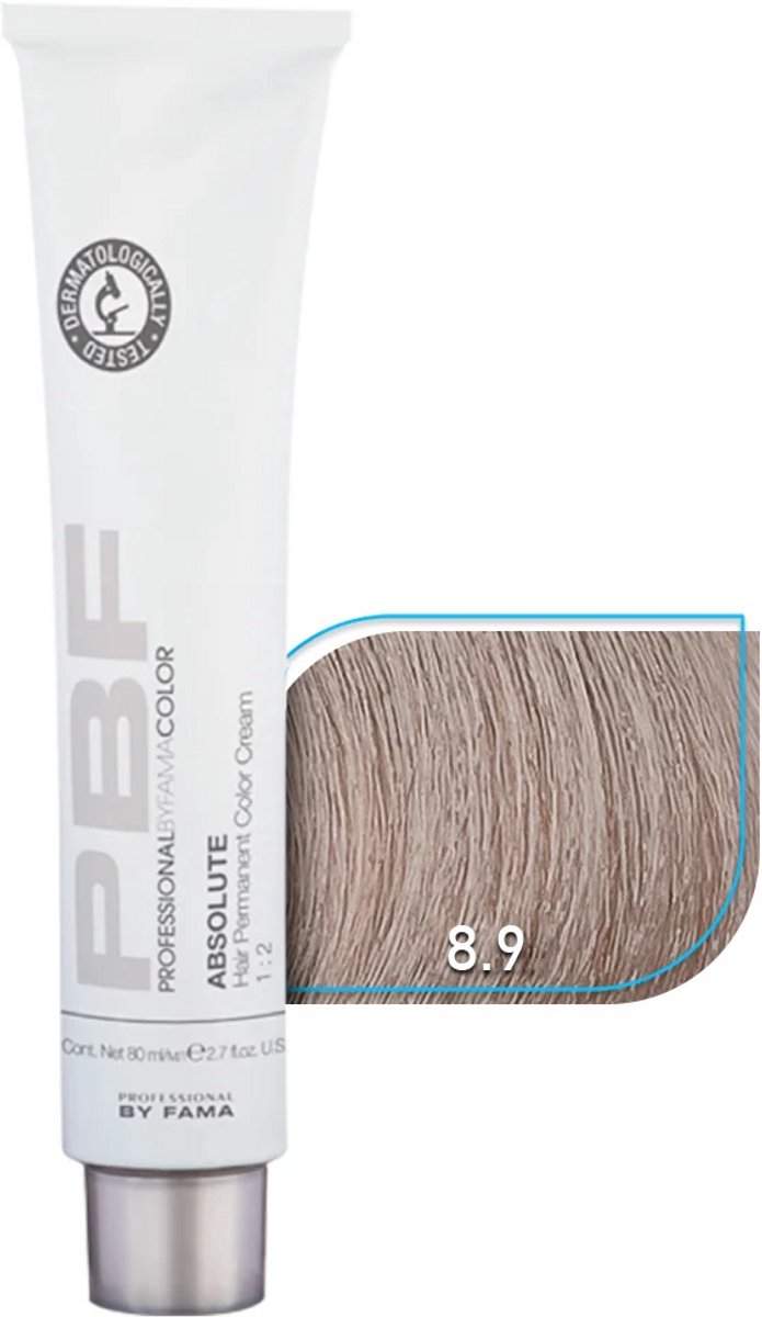 PBFcolor 8.9 licht inox blond, matte kleur 80 ml