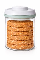 ANKOU- Pot à biscuits fermiers en verre. Met bouton-poussoir sous vide. Pot de rangement deluxe - 6 biscuits-1200ml - Pot à biscuits - Boîte de conservation pour grand biscuit fermier - Pot de conservation pour galette de riz