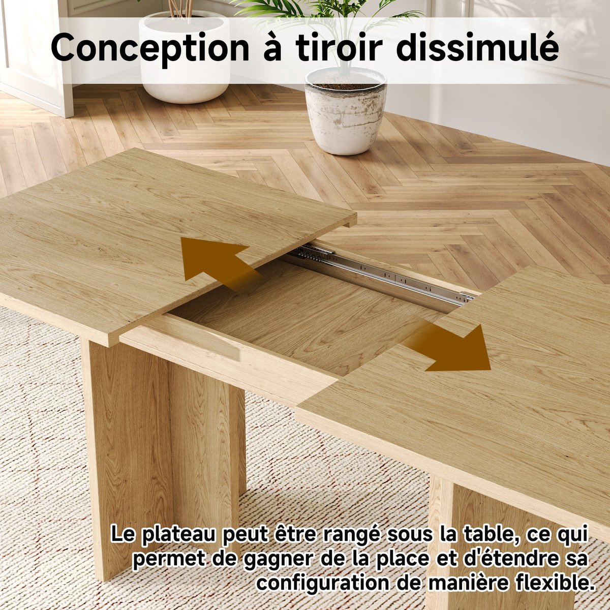 Merax Uitschuifbare Eettafel 140 Tot 180 Cm Met Eikenuitstraling 80 Cm Breed Voor 6 Tot 8 Mensen Rechthoekige Keukentafel En Eetkamertafel Met Verlengblad