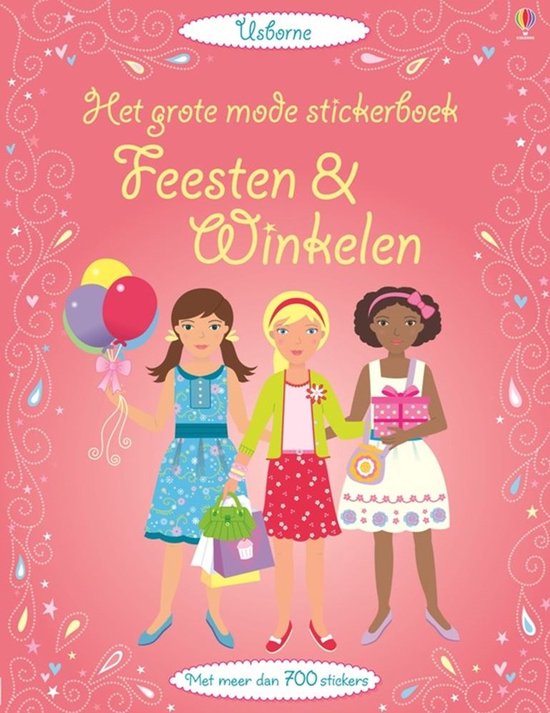 GROT MODE STICKERBOEK - FEESTEN EN WINKELEN - cover