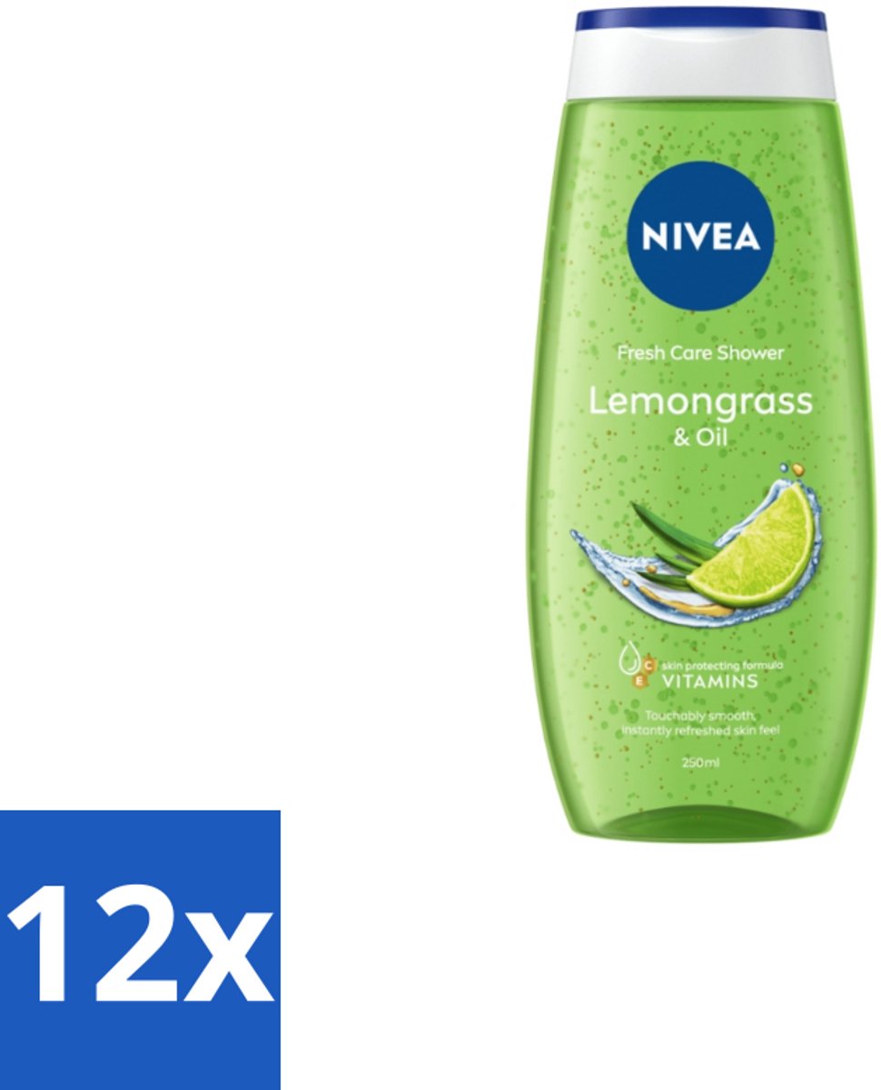 Nivea – Douchegel – Lemon & Oil – 250 ml - Voordeelverpakking - 12 stuks