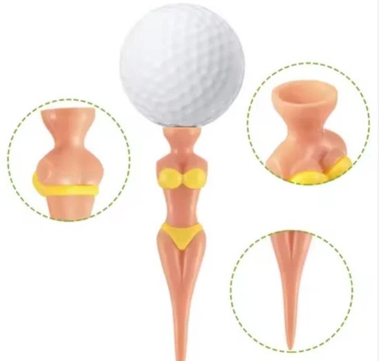Chipa - Bikini Golf tees - 20 stuks - 83mm - Diverse kleuren - Golf Cadeau - Grappige golf tee - Sexy Golftee - Golf accesoires - Golfset - Golftees - Golftee set - Golfaccesoires van Merkloos — afbeelding 4