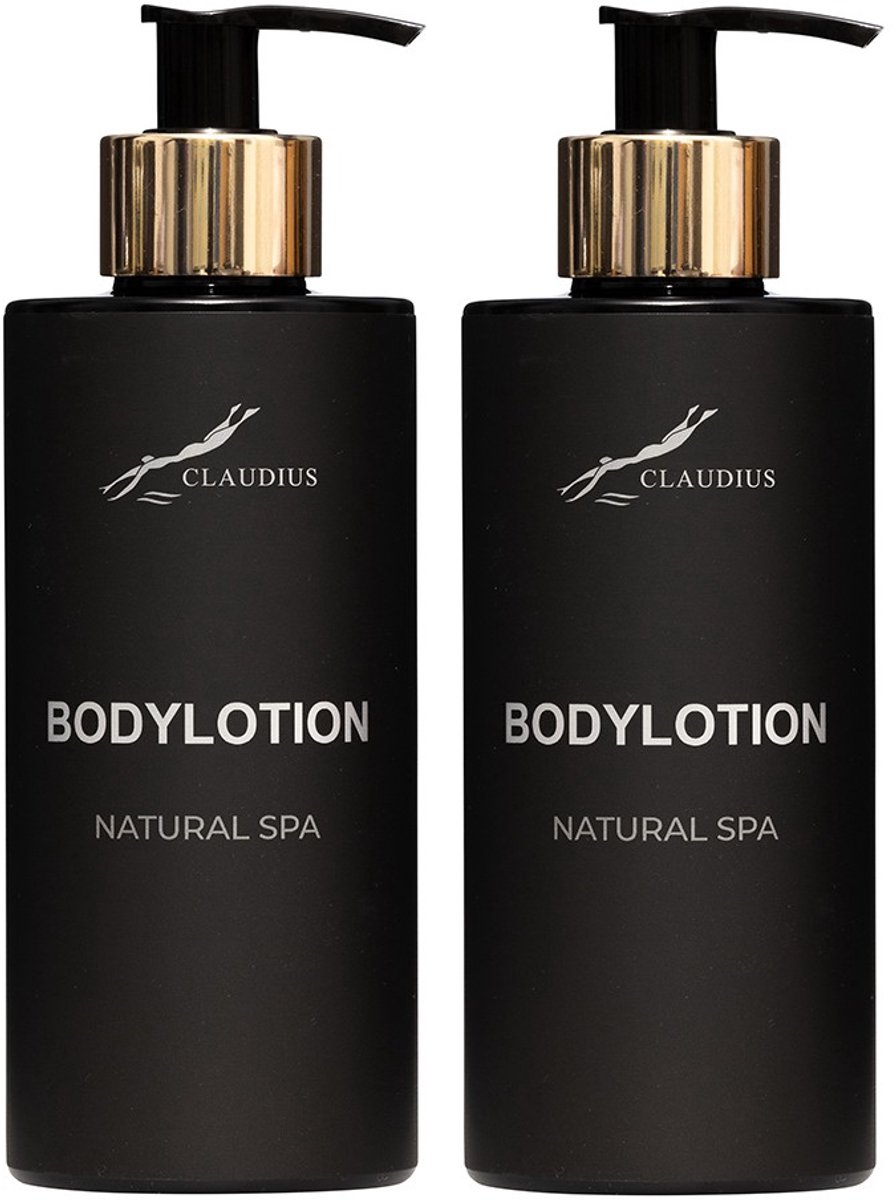 Claudius Cosmetics Bodylotion Natural Spa 300 ml – set van 2 stuks - Hydraterend & Verzorgend
