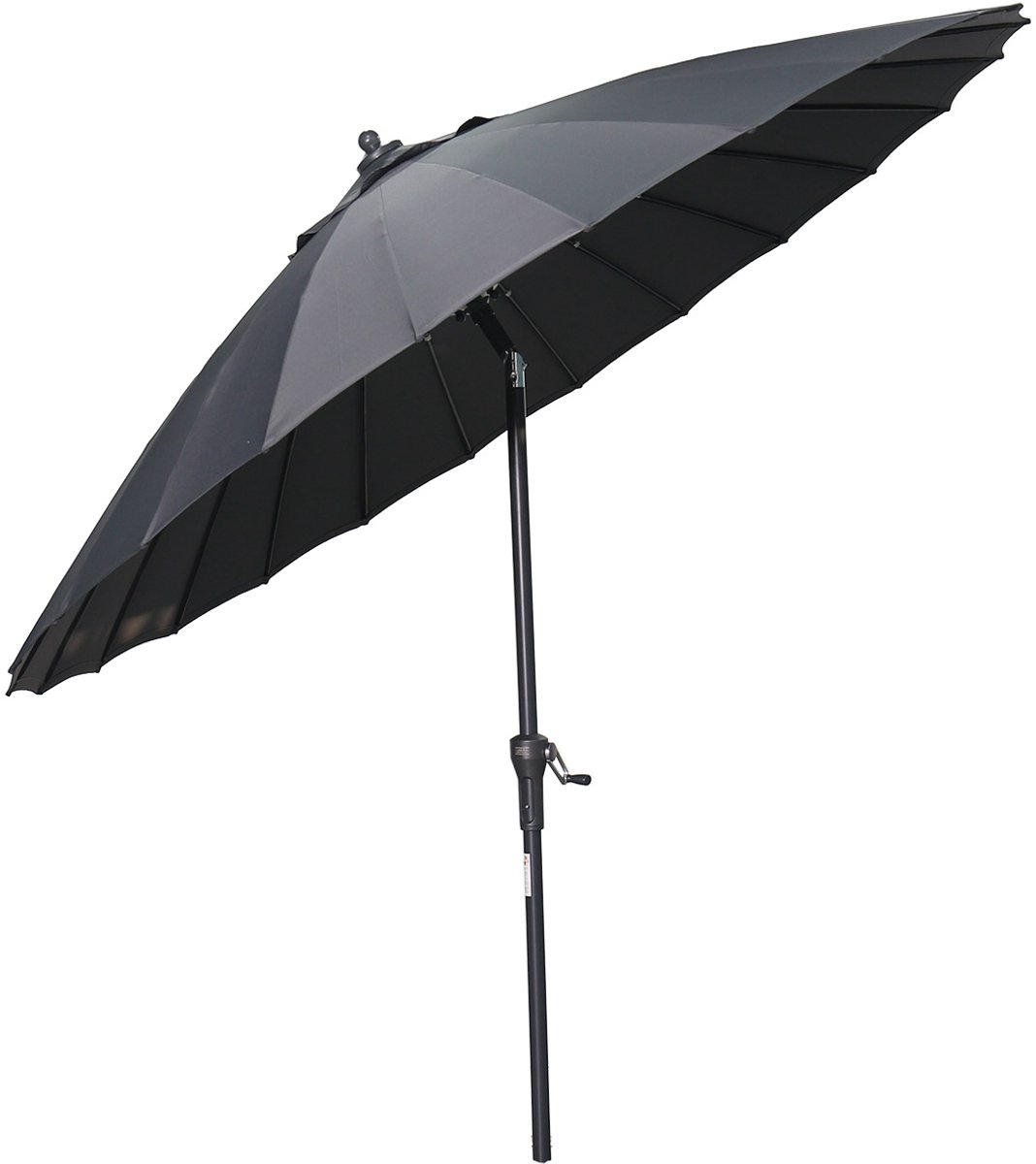 Manilla parasol - Ø250 cm - carbon black - donker grijs
