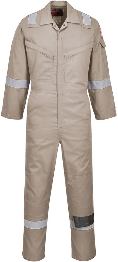 Portwest Super Lichtgewicht Antistatische Overall 210gm FR21 - Khaki - L