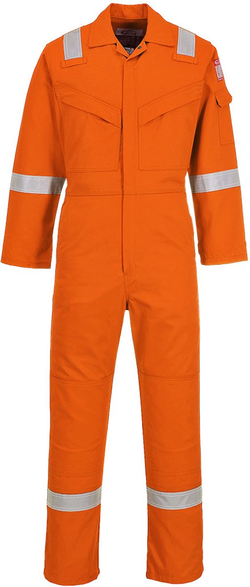 Portwest Super Lichtgewicht Antistatische Overall 210gm FR21 - Oranje Lang - XL