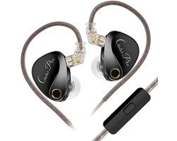 KZ Castor Pro - In-Ear Monitors - IEM - 1 Dynamische + 1 Balanced Driver - Audiofiele Oordoppen - Verwisselbare Kabel - Universele Pasvorm - Grijs