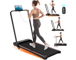 Loopband-ZX2P opvouwbare loopband met armleuningen-afstandsbediening met gratis snelheidsaanpassing, thuis intelligente loopband-1-12 km / h-maximale belasting 120KG