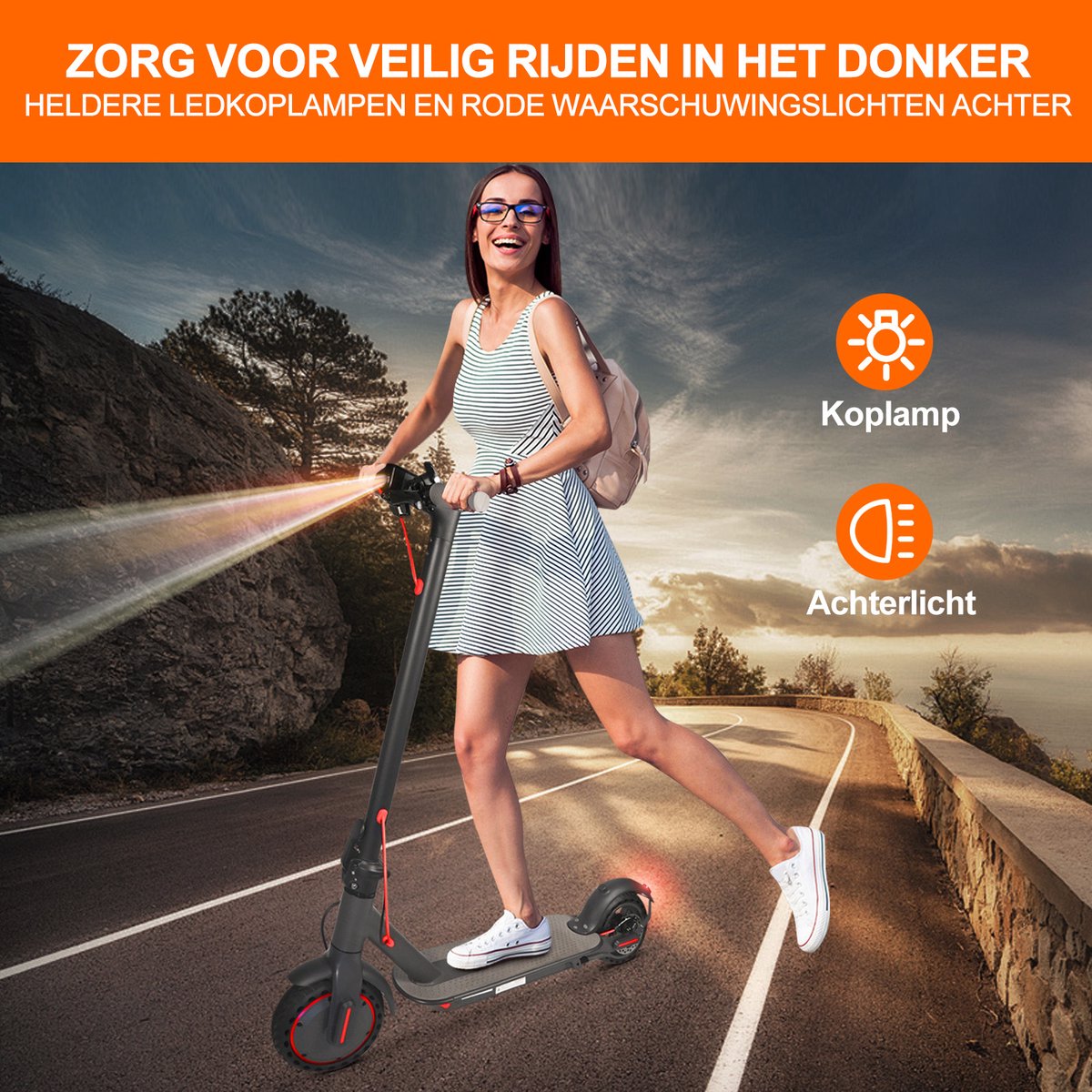 AOVOPRO TUYA Elektrische Step voor Volwassenen – 250W Motor – tot 25 km/u – 36V 10.4AH – 25 km Actieradius – Opvouwbaar – met TUYA App – foto 6