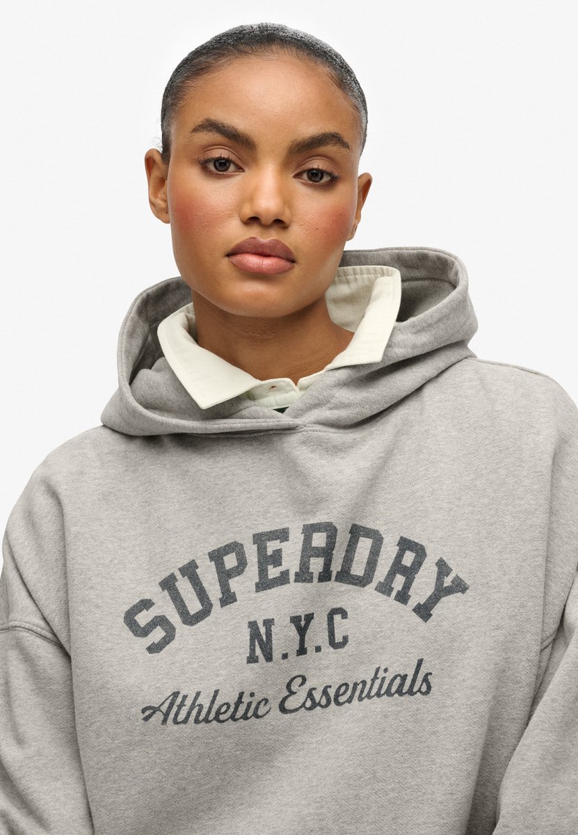 Superdry Athletic Essentials Relaxed Hoodie Dames Hoodies Grijs