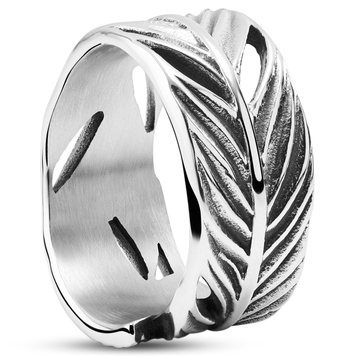 Zilverkleurige Veerring