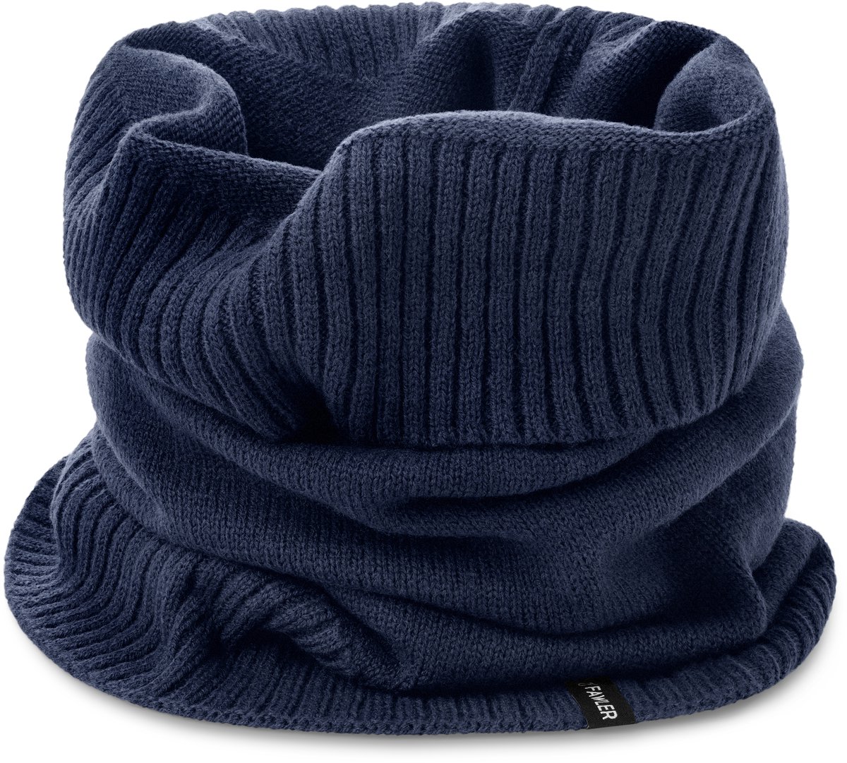 Kaleb | Donkerblauwe Merino Kane Colsjaal