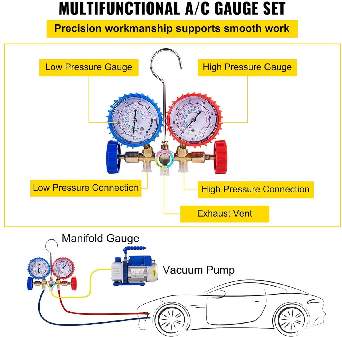 Eentraps Vacuümpomp voor Airconditioning Systemen