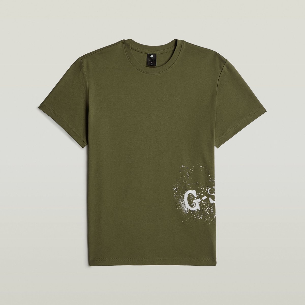 G-Star Sprayed gr r t Heren T-shirts Olijf