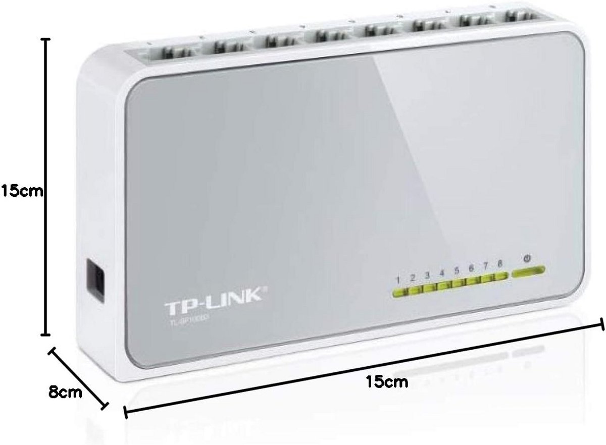 8-poorts 10/100 Fast Ethernet Switch voor Thuisgebruik en Kantoor