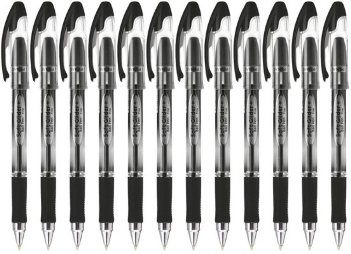 Penac - Soft Glider - Balpen - Zwart- 0.7 mm - 12 stuks