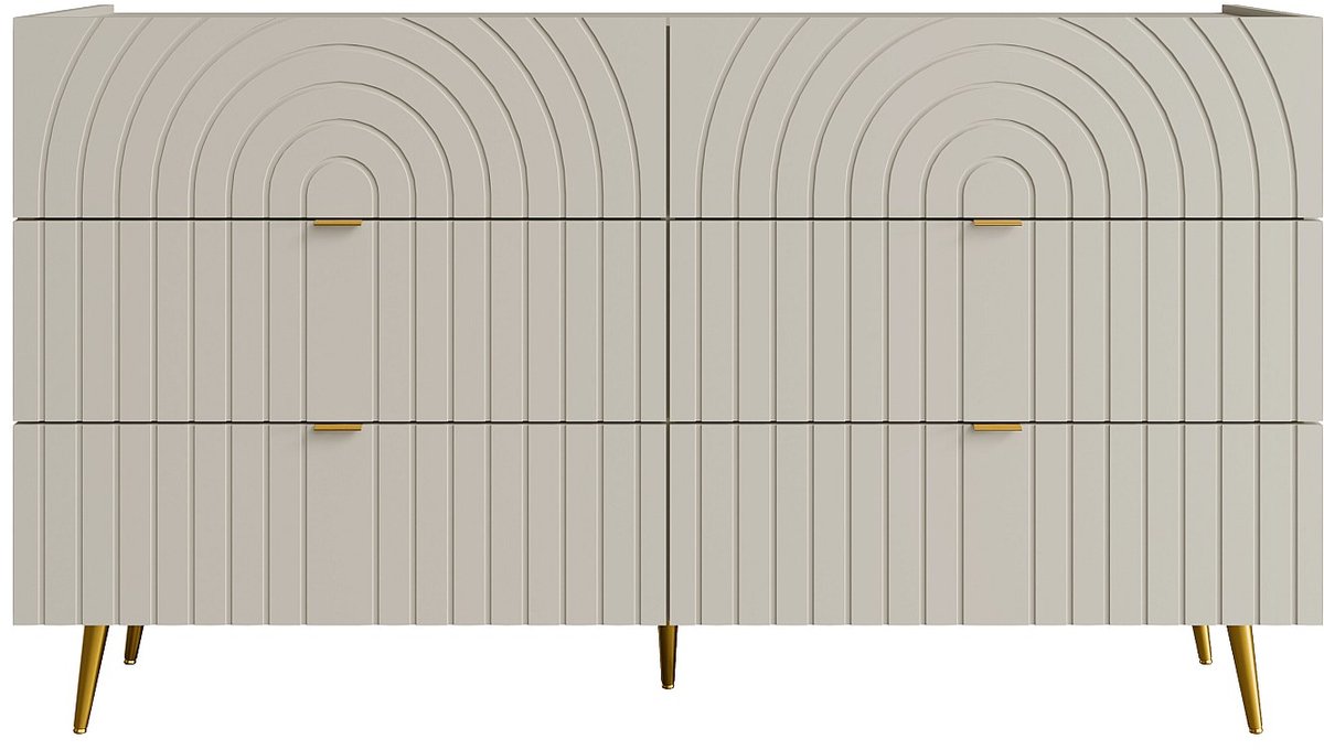 Vente-unique Ladekast met 6 lades - Beige - NORSIM