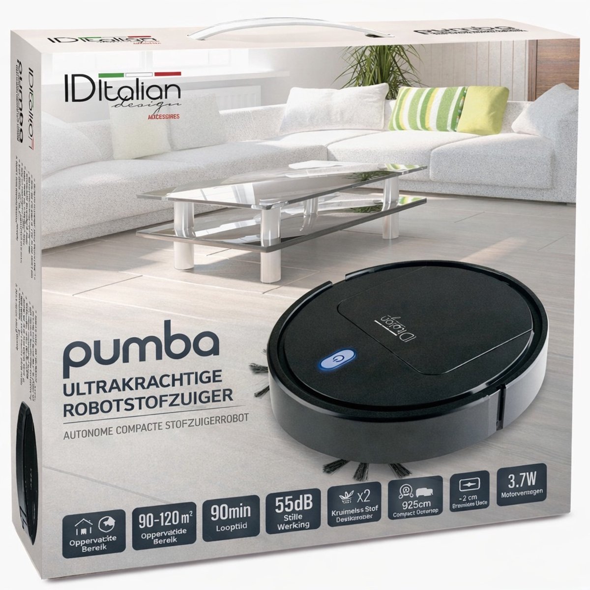 Robotstofzuiger Dweilfunctie 1800 Pa Compact Ø25 cm