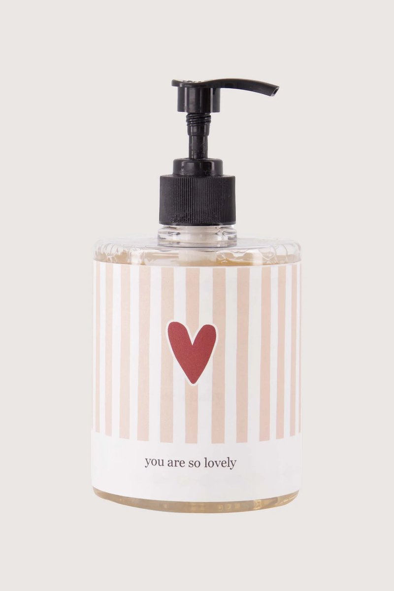Handzeep 500ml streep hartje you are so lovely