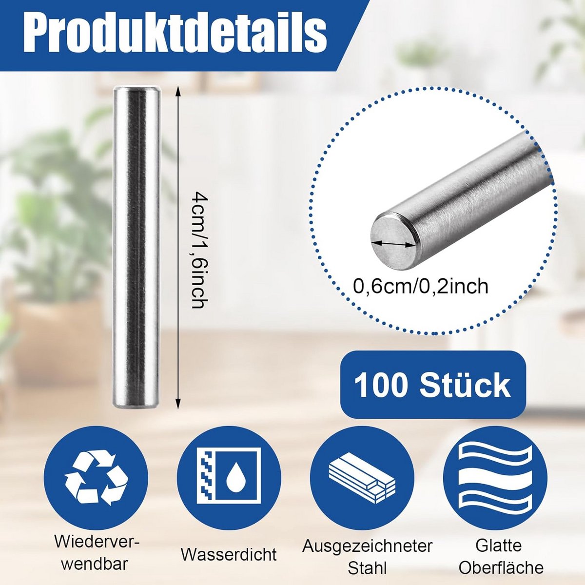 100 stuks Plankdragers M6 x 40 voor Planken en Kasten