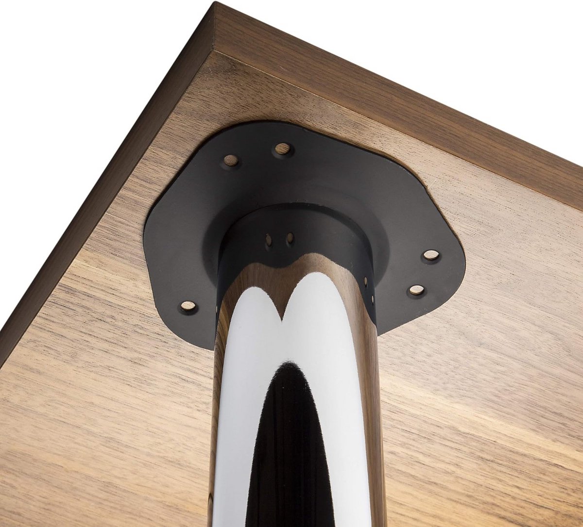 Set van 4 ronde tafelpoten met chroom afwerking, 110 cm hoog en verstelbaar