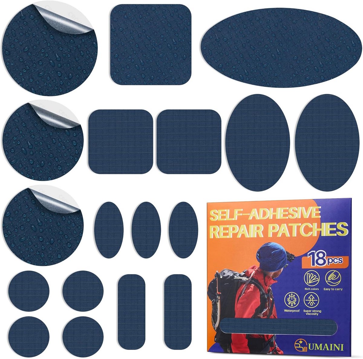 Zelfklevende Reparatiepatches voor Donsjassen en Tenten - Waterdicht Nylon