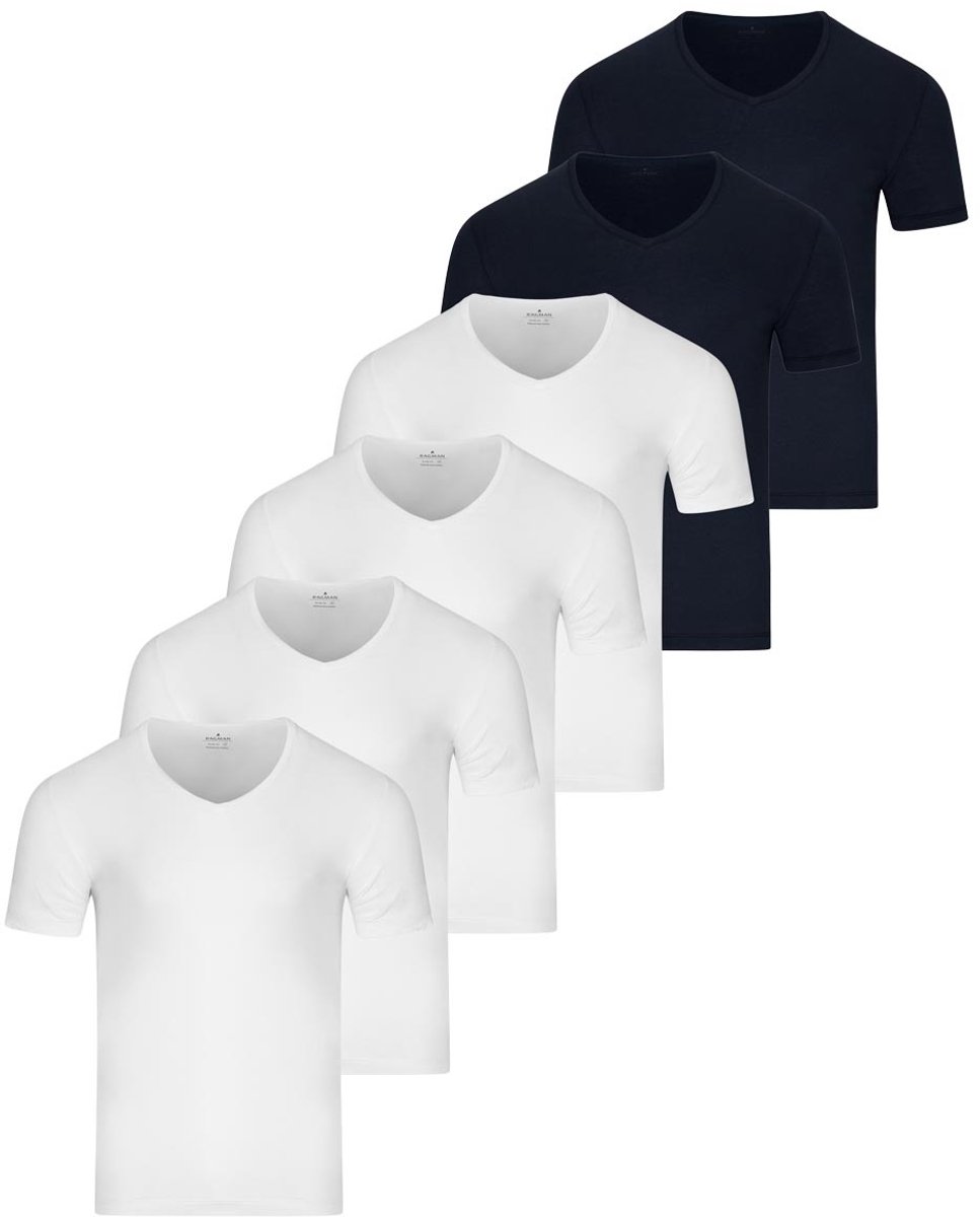 RAGMAN Heren onder t-shirts 6 pack Basic