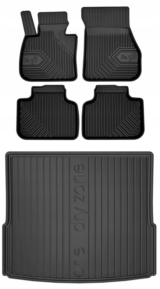 FROGUM Line 77 – Automatten & Kofferbakmat Set voor BMW X1 F48 (2014–) – Perfecte Pasvorm – Geurloos TPE