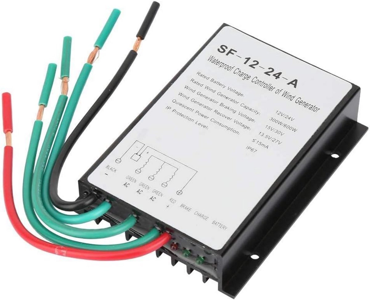 Waterdichte Windturbine Oplader 12V/24V 300W/600W voor Off-Grid Systemen