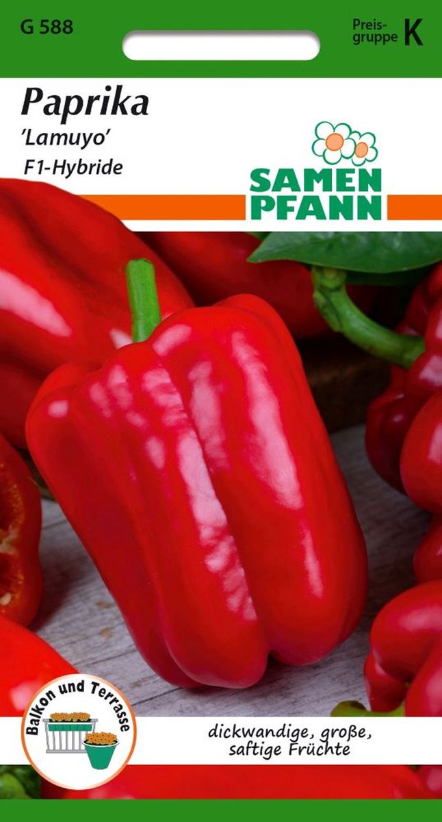 Paprika, Lamuyo F1 - Groentezaden Paprikazaden Zaden