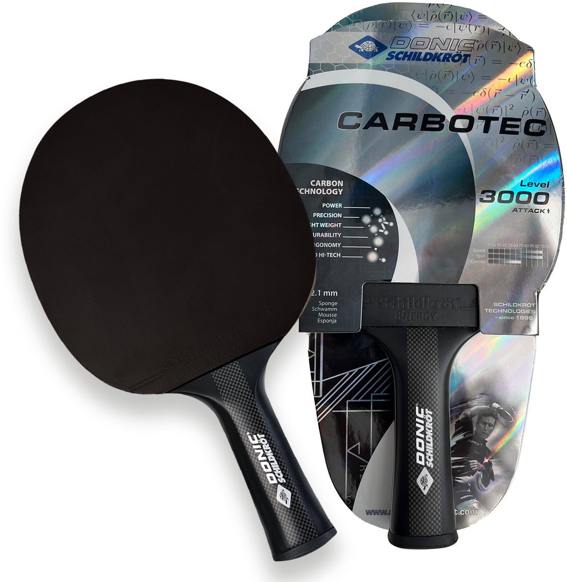 Schildkröt tafeltennisbat CarboTec 3000 carbon technologie.