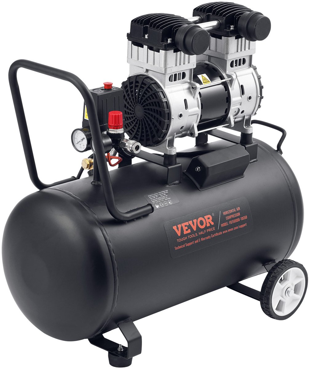 VEVOR Compressor 60l Luchtcompressor 125psi Perslucht 1,25kw Fluistercompressor – foto 2