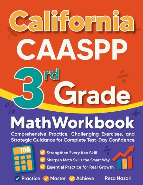 California CAASPP 3rd Grade Math Workbook - cover