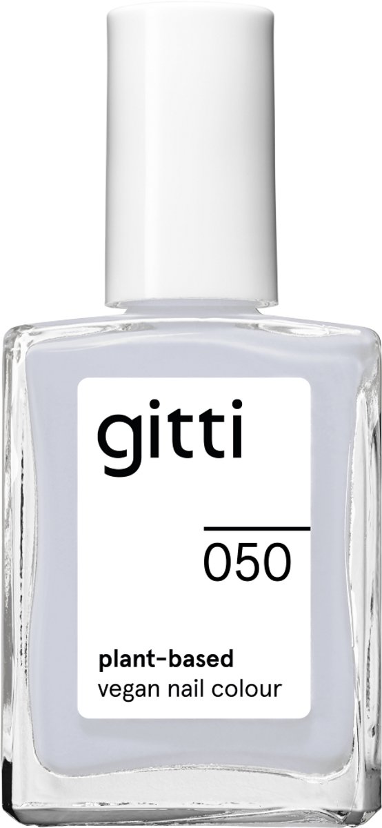 gitti No. 050 - Icy Blue - Vegan Nagellak - Voor 82% uit Natuurlijke Ingrediënten - Ademend - Vrij van 23 meest schadelijke stoffen