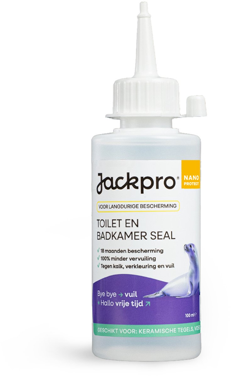 Jackpro Toilet en Badkamer Seal NANO PROTECT - Anti Kalk Coating / Impregneer -Douchewand, Tegels & Glas - Beschermt 18 Maanden - 200ml