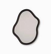 Housevitamin Retro Organische Wandspiegel Zwart – Moderne Design Spiegel – MDF & Glas – 30 x 40 cm
