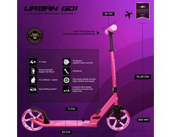 Story Urban Go Step - Opvouwbare step voor transport - Roze