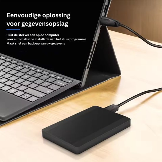 NBAP® Harde Schijf Extern - Draagbare - 1TB Opslag - Zwart — afbeelding 3